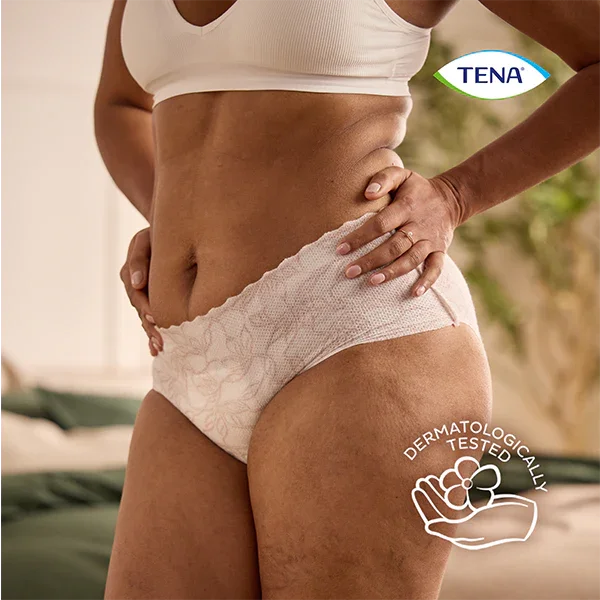 TENA Discreet Low Waist Incontinence Disposable Underwear - White