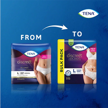 TENA Discreet Low Waist Incontinence Disposable Underwear - White