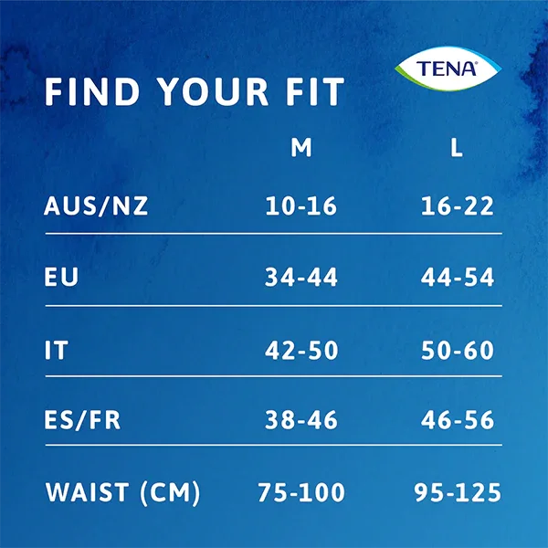 TENA Discreet Low Waist Incontinence Disposable Underwear - White