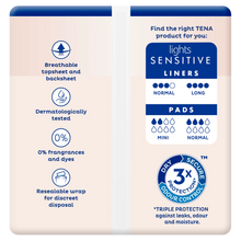 TENA Lights Sensitive Pads Normal