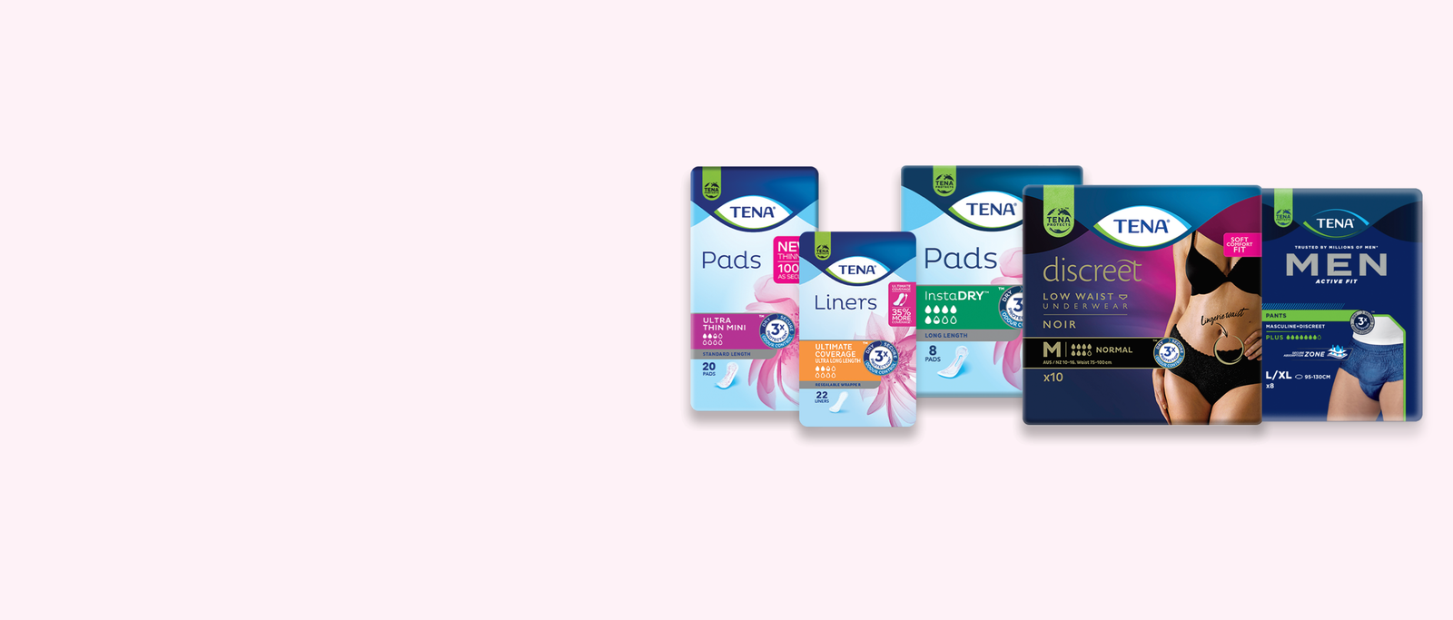 Use our Product Finder and get 3 TENA samples for FREE banner