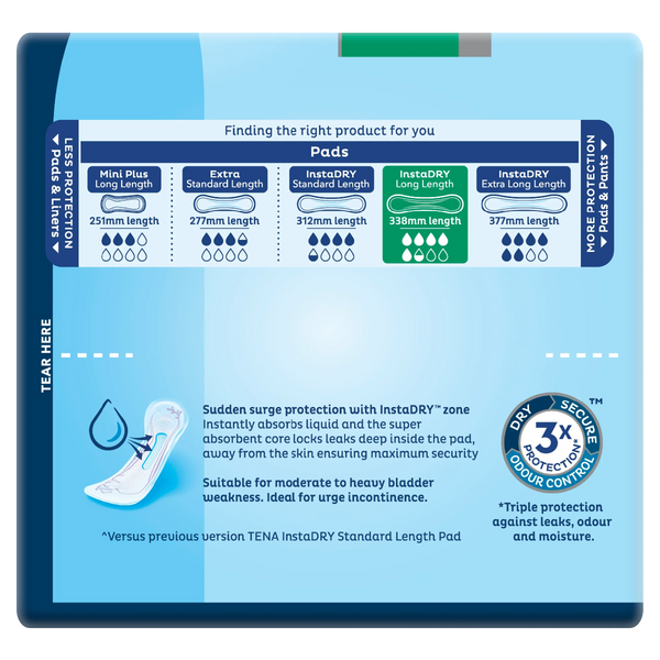 TENA Pads  InstaDRY™ Long Length