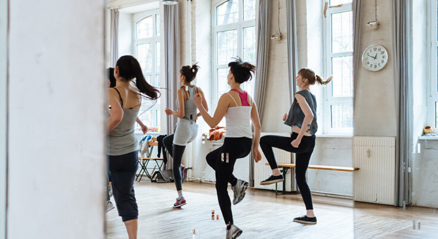 ladies exercising