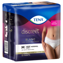 TENA Discreet Low Waist Incontinence Disposable Underwear - White 