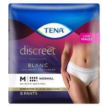 TENA Discreet Low Waist Incontinence Disposable Underwear - White 