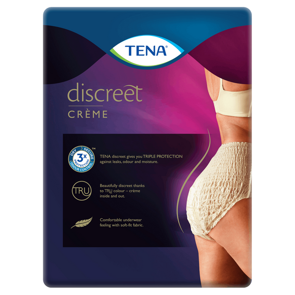 TENA Discreet High Waist Incontinence Disposable Underwear - Crème Sample