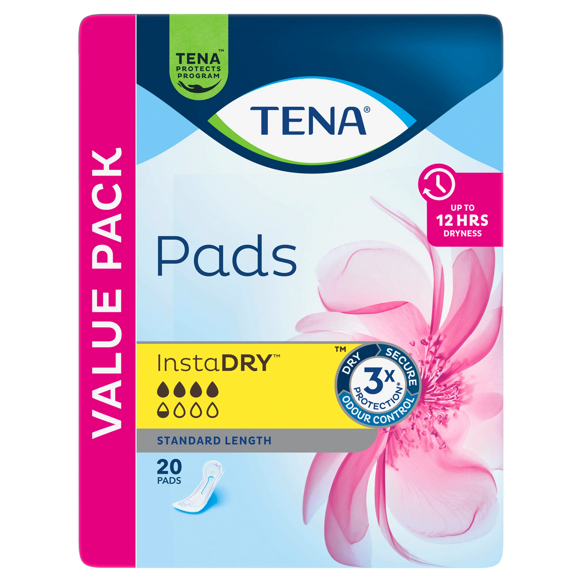 TENA Pads InstaDRY™ Standard Length Women Incontinence pads TENA