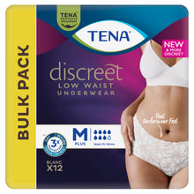TENA Discreet Low Waist Incontinence Disposable Underwear - White 