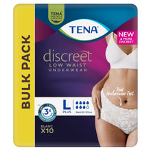 TENA Discreet Low Waist Incontinence Disposable Underwear - White 