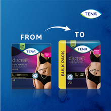 TENA Discreet Low Waist Incontinence Disposable Underwear - Black 