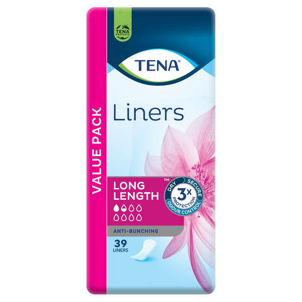 TENA Liners Long Length 39pk