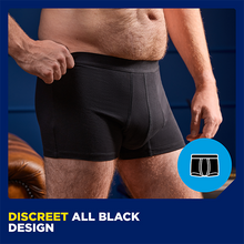 TENA Men's Washable Protective Boxer - Black 