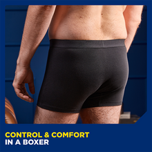 TENA Men's Washable Protective Boxer - Black 