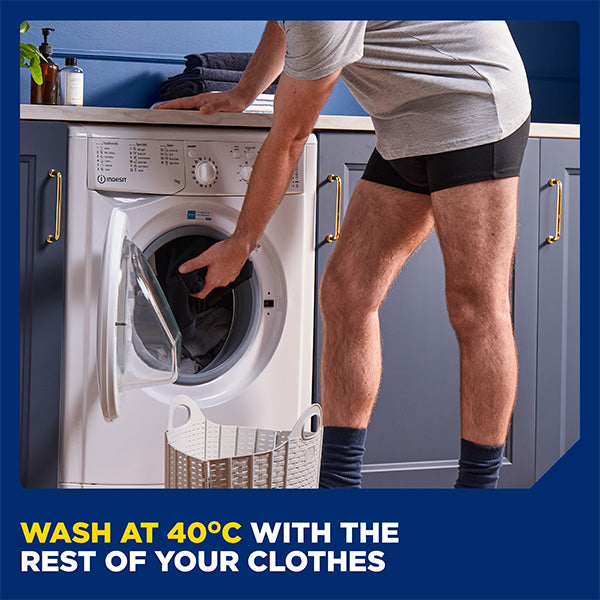 TENA Men's Washable Protective Boxer - Black