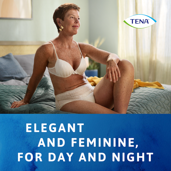 TENA Discreet High Waist Incontinence Disposable Underwear - Crème