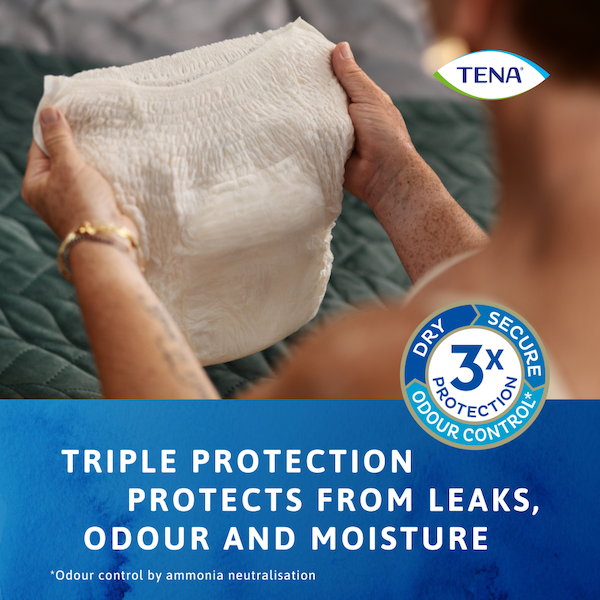 TENA Discreet High Waist Incontinence Disposable Underwear - Crème