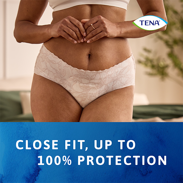 TENA Discreet Low Waist Incontinence Disposable Underwear - White