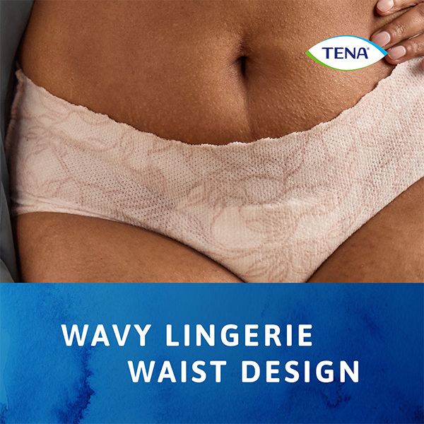 TENA Discreet Low Waist Incontinence Disposable Underwear - White