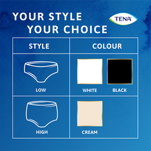 TENA Discreet Low Waist Incontinence Disposable Underwear - White 