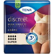 TENA Discreet High Waist Incontinence Disposable Underwear - Crème Sample 