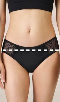 Black Lacy Panty, Regular Fit, Underwear for Women