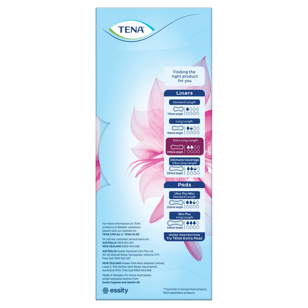 TENA Extra Long Length Liners - TENA AU