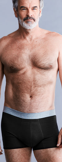 TENA Men's Washable Protective Boxer - Black/Grey