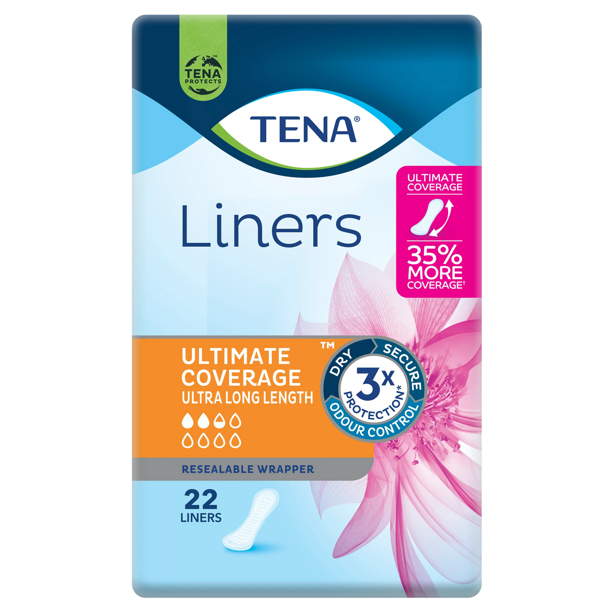 Incontinence Liners, Ultra Long TENA