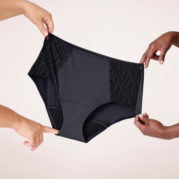 Incontinence Brief for Women - Washable and Reusable Underwear (L